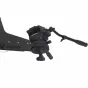 VariZoom VZFH100 professional 100mm fluid tripod head with telescoping pan handle and adjustable drag knobs for smooth camera movement