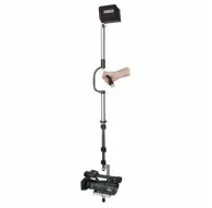 VariZoom FlowPod 3-in-1 stabilizer with extended monopod mode, featuring a locking handle grip and a camera mounted for handheld or elevated shooting.VariZoom FlowPod 3-in-1 stabilizer with extended monopod mode, featuring a locking handle grip and a camera mounted for handheld or elevated shooting.