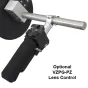 VariZoom VZJIBGRIP labās lejas stūra montēšanas roka ar opciju VZPG-PZ objektīva kontrolei jib kameru sistēmām, ar ergonomisku rokturi un izturīgu metāla izstieptni