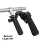 VariZoom VZPGC professional Canon zoom controller with dual-variable rocker grip and speed limiter dial for precise lens control, featuring optional VZJIBGRIP attachment for versatile mounting on rigs and jibs