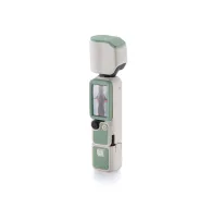Tilta Celadon White silicone body cover for DJI Osmo Pocket 4 featuring anti-slip grip texture and screen protectionTilta Celadon White silicone body cover for DJI Osmo Pocket 4 featuring anti-slip grip texture and screen protection