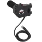 VariZoom VZPROEX professional remote zoom controller for Sony EX/PMW cameras featuring dual-variable rocker control, speed dial, record/pause button, and rugged black aluminum housing with ergonomic grip.