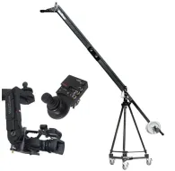 Varizoom VZQJ2K-CPJ kameras krāns ar CinemaPro Jr attālināto galvu un joistiku, nodrošinot gludu kameru kustību profesionālai filmēšanaiVarizoom VZQJ2K-CPJ kameras krāns ar CinemaPro Jr attālināto galvu un joistiku, nodrošinot gludu kameru kustību profesionālai filmēšanai