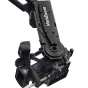 Кран-рука Varizoom VZQJ2K-CPJ с дистанционной головкой CinemaPro Jr-K4, вид сбоку: телескопическая стрела и эргономический джойстик для плавного управления панорамой, наклоном, зумом и фокусировкой