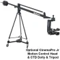 Кран VariZoom QuickJib2 с телескопической противовесной рукой и опциональной головкой CinemaPro Jr для плавных подъемных съемок на тележке CTD