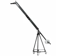Varizoom VZQUICKJIB2KIT professional camera crane with extended jib arm, TCR100 tripod, and DCR150 dolly for smooth tracking shots up to 13 ft heightVarizoom VZQUICKJIB2KIT professional camera crane with extended jib arm, TCR100 tripod, and DCR150 dolly for smooth tracking shots up to 13 ft height