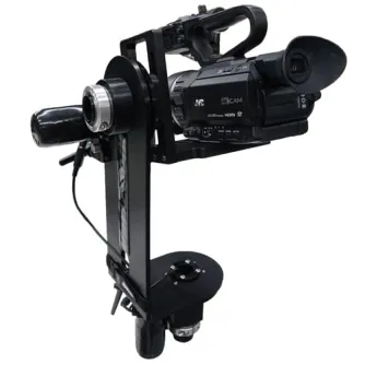VariZoom VZQUICKJIB2KIT-50 professional camera jib kit with QuickJib arm extension, VZMC50 remote pan/tilt head, and dolly base for smooth camera movements