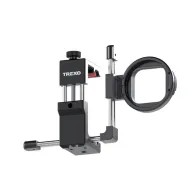 Trexo smartphone holder with lens and filter adapter, featuring adjustable clamp and M521 thread for professional mobile photographyTrexo smartphone holder with lens and filter adapter, featuring adjustable clamp and M521 thread for professional mobile photography