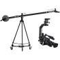 Кран для камеры Varizoom VZSNAPCRANE9-100 длиной 3 метра с дистанционной головкой панорамы/наклона, установленный на прочном штативе с выносами и резиновыми колесами для профессиональной видеосъемки