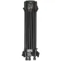 VariZoom VZT75A vieglais alumīnija videotripods ar 65mm lūku, viduslīmeņa stabilizatoru un maināmu gumijas/spīķu kājām, piemērots DV un HD kamerām līdz 410 lbs svaram