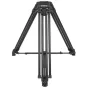 Varizoom VZTC100A smagā video trijods ar 100mm bļodas montāžu, regulējamu vidējā izplatītāja un melnām alumīnija kājām profesionālai filmēšanai