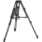 Varizoom VZTC100C professional carbon fiber video tripod with extended legs, mid-level spreader, and rubber feet for stable use indoors and outdoors