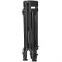 Varizoom VZTC100C carbon fiber video tripod with 100mm bowl mount, extended legs, and rubber feet for professional filmmaking stability