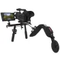 Varizoom VZTFT7 7-inch LCD video monitor mounted on a stabilizer/gimbal setup, displaying a nature scene for professional on-camera monitoring.