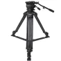 Видеоштатив VariZoom VZTK100A с жидкостной головкой FH100, раздвижной опорой для пола и телескопической ручкой для плавной работы с камерами до 15 фунтов.
