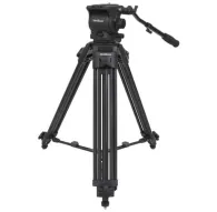 Varizoom VZTK100AM video tripod system with 100mm fluid head and adjustable mid-level spreader legs for professional camera support up to 15 lbsVarizoom VZTK100AM video tripod system with 100mm fluid head and adjustable mid-level spreader legs for professional camera support up to 15 lbs