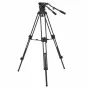 Varizoom VZTK100AM video tripod system with fluid head and mid-level spreader legs for cameras up to 15 lbs