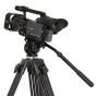 Varizoom VZTK75A-HANDLE replacement handle for TK75A tripod head, providing precise control for smooth panning and tilting with a professional video camera setup