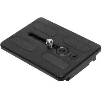 VariZoom VZTK75A-PLATE quick-release plate for TK75A tripod head featuring a knurled screw and side mounting holes for secure attachment.
