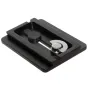 Varizoom VZTK75A-PLATE quick-release plate for TK75A tripod head featuring a secure locking lever and side adjustment knob