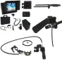Varizoom VZUSPG-EXHD professional remote control kit with pistol-grip zoom, manual focus unit, HD monitor, and complete accessories for Sony cameras – full setup with cables and carrying case