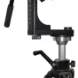 VariZoom VZZGFB Zero Gravity Pan Tilt Head with fluid control handle and balanced 360-degree panning mechanism for smooth camera movement up to 15 lbs