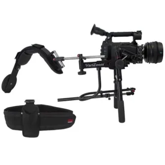 Varizoom VZZGRIG Zero Gravity Rig with shock-absorbing pod, adjustable waist belt, and modular counterweight for professional DSLR and video cameras up to 15 lbs