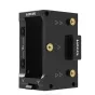 Vaxis VS23-TX-AB dual-voltage wireless TX cradle with 14.4V/28V D-Tap connectors and quick-release plate for secure mounting of Vaxis and Teradek transmitters