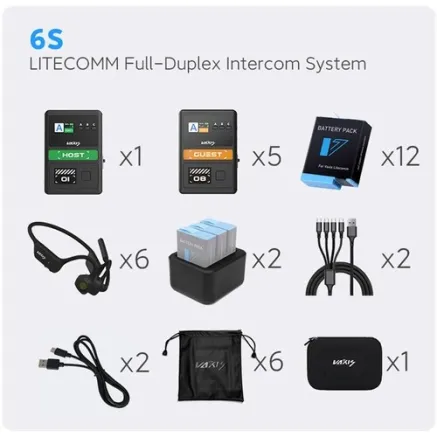 Vaxis LITECOMM Полудуплексная Интерком Система 6S