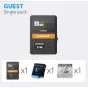 Vaxis Litecomm V1 Guest Controller wireless intercom device in black and orange design, includes controller, removable 1720 mAh battery, and user manual.
