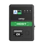 Vaxis Litecomm V1 Host Controller вид спереди с активным дисплеем, символом NFC-паринга и подсветкой режима хоста