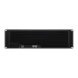 Blackmagic Design Media Dock Ultra rear view with dual 100G Ethernet ports, HDMI/SDI monitoring outputs, and rack-mount design for high-speed media collaboration
