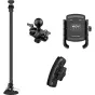 Vaxis Movmax adjustable telescopic rod mobile phone kit featuring a carbon fiber pole, suction cup base, smartphone clamp with 1-inch ball head, and 3.9-inch double socket arm for stable POV filming in vehicles