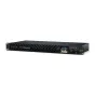 Blackmagic Design SDI Expander 8x12G front view with active video monitoring on LCD screen, featuring 8 bidirectional 12G-SDI connections for SMPTE-2110 IP systems