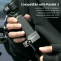MOVMAX Blade Arm Hoop Connector for DJI Osmo Pocket 3 – secure aluminum clamp with thumbscrew for stable vehicle-mounted gimbal shots, preventing jello effect and ensuring professional stability