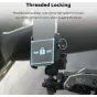 Vaxis Movmax Blade Arm Phone Holder clamp with threaded locking design for secure smartphone grip, featuring 1/4-20 ball head and silicone padding, suitable for in-car use.