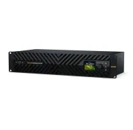 Blackmagic Design StudioBridge 10G PWR device with front panel featuring 8x 10G Ethernet ports, PoE++ power delivery, and redundant 100G Ethernet connectivity for SMPTE-2110 IP video systemsBlackmagic Design StudioBridge 10G PWR device with front panel featuring 8x 10G Ethernet ports, PoE++ power delivery, and redundant 100G Ethernet connectivity for SMPTE-2110 IP video systems