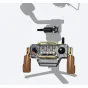 Беспроводной контроллер Vaxis Movmax INCONTROL для стабилизаторов DJI Ronin с съемной деревянной рукояткой, вид сверху, подчеркивающий панель управления и эргономичный дизайн.