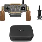 Vaxis Movmax INCONTROL wireless gimbal controller kit with carbon fiber joysticks, wooden grips, receiver, and protective zippered case