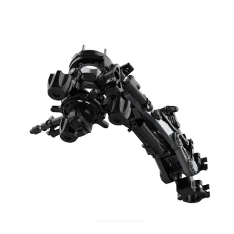 Профессиональная амортизирующая система Vaxis Movmax N2 Arm 2024 с гидравлическим воздушным демпфером, боковой вид собранной алюминиевой стойки с передаточным кронштейном и регулируемым демпфером на 21 уровень