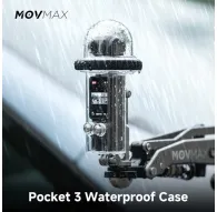 Водонепроницаемый чехол MOVMAX Pocket 3 для DJI Osmo Pocket 3 с прозрачным дизайном, защитой от дождя и L-образным алюминиевым кронштейном для надежной установки на улице.Водонепроницаемый чехол MOVMAX Pocket 3 для DJI Osmo Pocket 3 с прозрачным дизайном, защитой от дождя и L-образным алюминиевым кронштейном для надежной установки на улице.