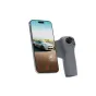 Vaxis MOVMAX Pocket Controller with Hall Effect joystick for wireless DJI Osmo Pocket 3 remote control, featuring tactile buttons and magnetic attachment, in use with smartphone interface