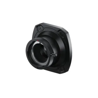 Blackmagic Design URSA Cine B4 lens mount for broadcast lenses featuring a robust black metal casing and precision optical ring, designed for professional-grade use.