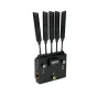 Vaxis STORM 3000 DG wireless video receiver with five detachable RP-SMA antennas, gold battery plate, and HDMI/3G-SDI outputs for professional 1080p60 transmission up to 3000 feet
