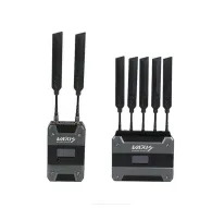 Vaxis STORM 3000 wireless video transmission kit with 1 transmitter and 1 receiver, featuring 2 and 5 blade antennas respectively, gold battery mount, and AES encryption for 1080p60 HD video up to 0.6 milesVaxis STORM 3000 wireless video transmission kit with 1 transmitter and 1 receiver, featuring 2 and 5 blade antennas respectively, gold battery mount, and AES encryption for 1080p60 HD video up to 0.6 miles