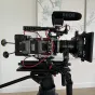 Vaxis STORM 3000 wireless video transmission kit with 1TX transmitter mounted on a professional camera, Rode microphone, and Chewa lens for high-quality 1080p60 SDI/HDMI zero-delay filming setup
