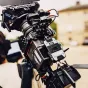 Vaxis STORM 3000 wireless video transmission kit with 1TX and 1RXV mounted on a professional camera rig, featuring zero-delay uncompressed 1080p60 SDI/HDMI transmission system.