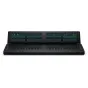 Blackmagic Design Fairlight Live Audio Panel 40 front view featuring 40 motorized faders and four 11.6-inch touchscreens for live audio mixing.
