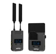 Vaxis STORM 800 bezlatences bezvadu HDMI/SDI video pārraidītāji ar divām antenām, redzami priekšējais un aizmugurējais skats, 1080p HD nekomprimētās raidīšanas saskarne.Vaxis STORM 800 bezlatences bezvadu HDMI/SDI video pārraidītāji ar divām antenām, redzami priekšējais un aizmugurējais skats, 1080p HD nekomprimētās raidīšanas saskarne.