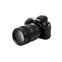 Viltrox AF 135mm F1.8 LAB lens for Nikon Z-mount cameras, side view with camera body, showcasing fast aperture and premium metal construction